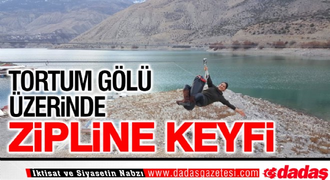 Göl üzerinde zipline keyfi 